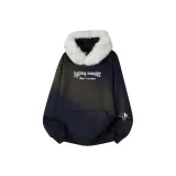 Темно-синий (Белый мех, ожерелье с воротником)