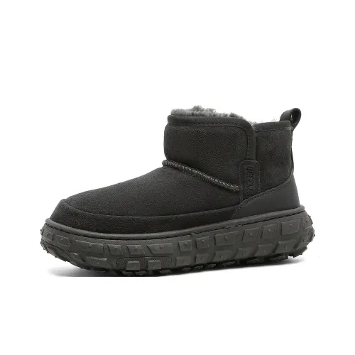 JIPOSEN Slip-On Ботинки Термические Увеличивающие Высоту Мода Зимние Ботинки Унисекс Угольный Серый