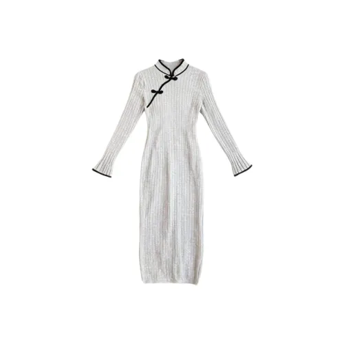 Aghr Длинное платье с длинными рукавами женское