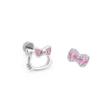 Розовый котенок 1 упаковка + розовый бант 1 упаковка