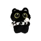 Утонченный Маленький Черный Кот - Черно-Белый Шарф