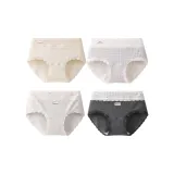 [Тип A Фотиния Хлопок 4 Пачки] Горчичный + Светло-Синий Клетка + Фотиния Серый + Черный Серый