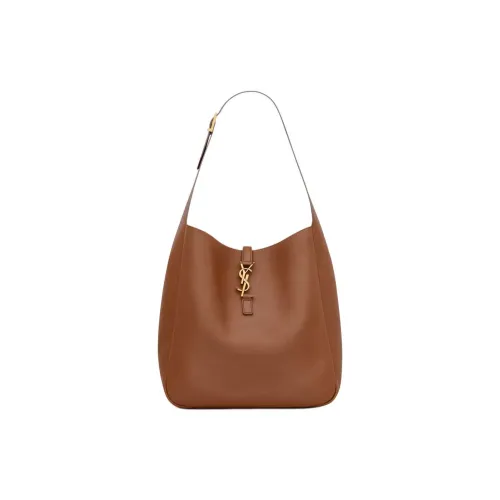 SAINT LAURENT LE5A7 Телячья кожа Сумка через плечо Большая Женская Коричневая