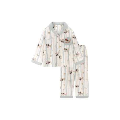 XIAOLIZI Полосы Щенок с шарфом Женские Пижамные комплекты
