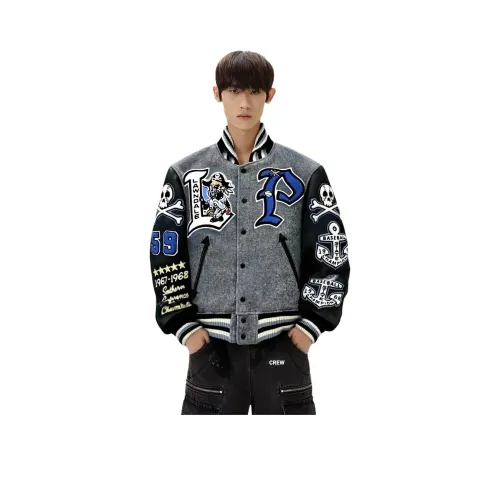 WUHA CREW Серый с флисовой подкладкой унисекс куртки