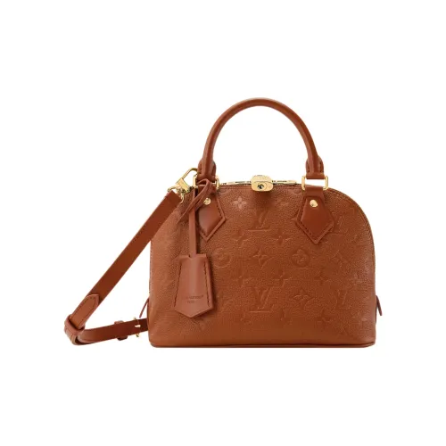 LOUIS VUITTON Alma BB Коровья кожа Сумка-купол Сумка на одно плечо Маленькая Женская Коричневая