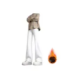 Белый утолщенный [слегка расклешенный для длины тела и утягивающий]