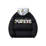 Чёрный с серым капюшоном