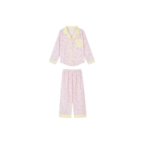 XIAOLIZI Мультяшный Клетчатый Котенок Женские Пижамные Комплекты