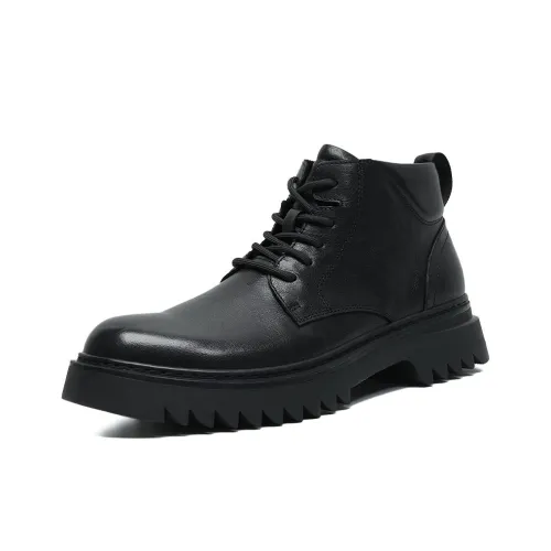 H2 Лицевая коровья кожа Стильный Роскошный Британский Мужская обувь Ботильоны Мужской