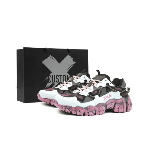 FILA Жидкость Розовый Веселье Приключение Сумка для покупок Устойчивая к истиранию Дышащий Низкий Топ Повседневная обувь