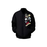 Чёрный, буква, граффити, вышивка