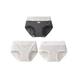 [Тип A Фотиния Хлопок 3 Пачка] Черный Серый + Фотиния Серый + Светло-Синий Клетка