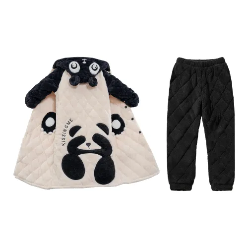 QIAONITONG Милый медведь Кошка Мужской Пижамные комплекты