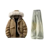 Джинсы Earth Желтый + Желтый Грязь с флисовой подкладкой