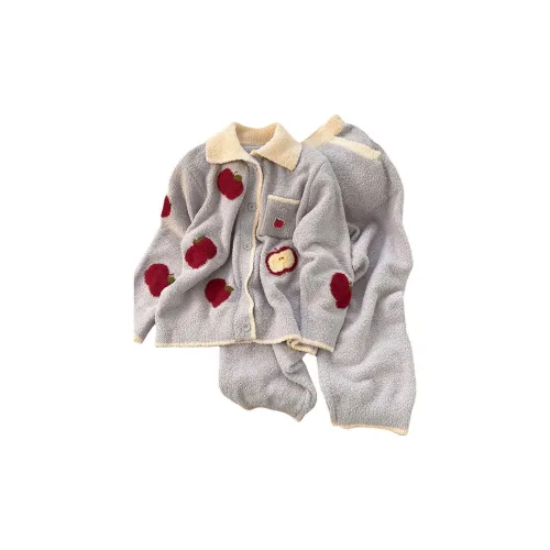 MUQINGQING Синий Яблоко Набор Женские Пижамные комплекты