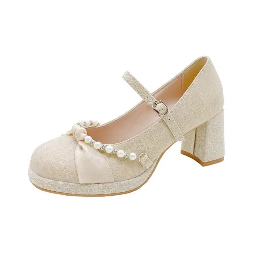 AFJI Квадратный каблук Mary Jane Женские туфли