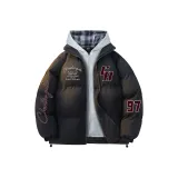 Чёрный с синим в клетку узор шляпа