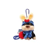 Белый снег ободок + пчела + собака + красный через плечо сумка + синий шнурок