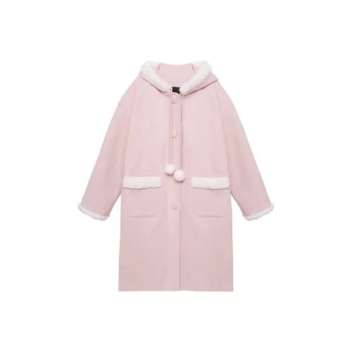 ONE PASS STUDIO Розовое Женское Пальто