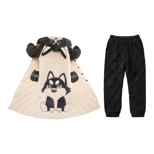 QIAONITONG Cool Puppy Men's Pajama Sets