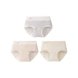 [Тип A Фотиния Хлопок 3 Упаковки] Светло-синий Клетка + Кофейный Клетка + Горчичный