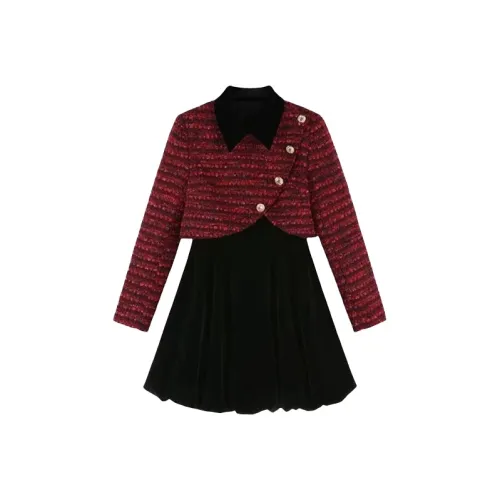 SCCREBEL OFFICIAL Длинное платье с длинными рукавами женское