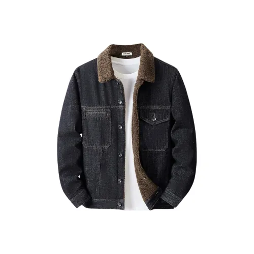 HIPANDA Черный Серый Флисовая Подкладка Мужская Куртка