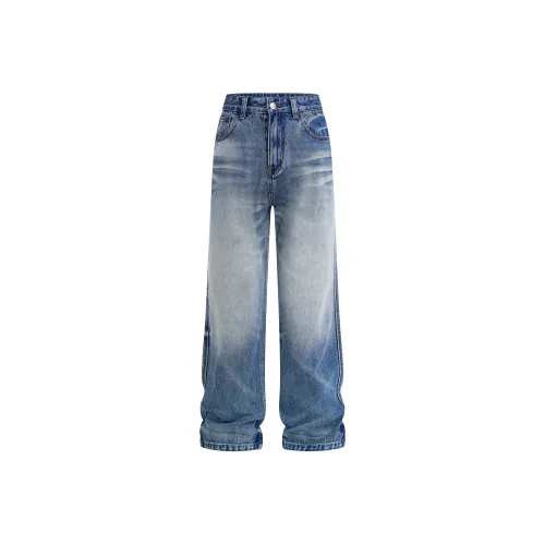 MoYu Синий Унисекс Джинсы