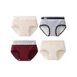 [Тип A Heather Cotton 4 Pack] Кофейная клетка + Сердце синяя клетка + Анкора красный + Горчичный