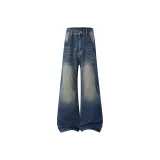 Винтажный синий (с вышивкой)