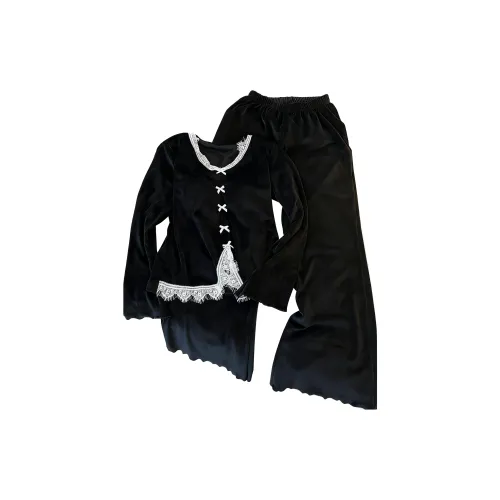 O'MESIK Черный Женский Пижамный Комплект