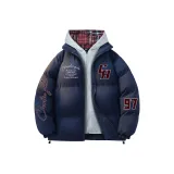 Темно-синяя шляпа в клетку