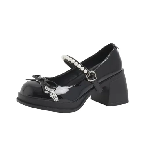 AFJI Грубый каблук Туфли Мэри Джейн Женские