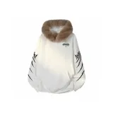 Белый (Коричневый флис, ожерелье-чокер)