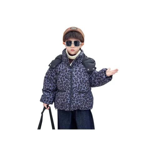 M JBABY Леопардовый принт KIDS Пуховые куртки