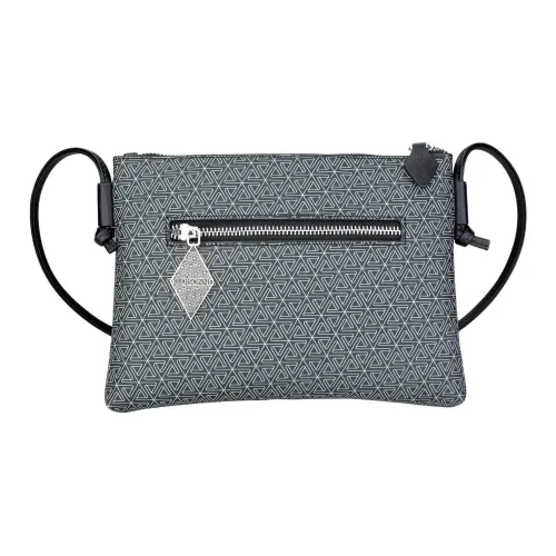 KLOISONNE PVC Crossbody Bag Standard Unisex Black Gray KLOISONNE PVC Сумка через плечо Стандартная Унисекс Черный Серый