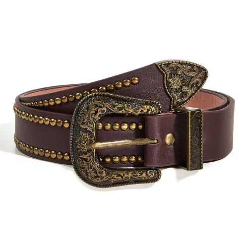 JEANSWEST Ремни из ПУ (полиуретана) кожа унисекс ширина 3,3 см