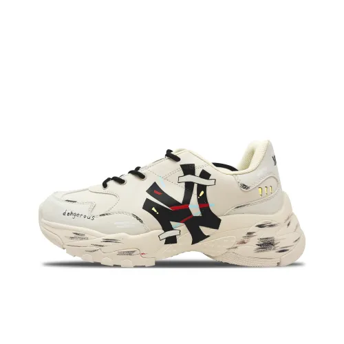 Mlb Base Logo Big Ball Chunky Аbrasion Resistant Увеличение Высоты Низкий Топ Толстая Подошва Кроссовки Унисекс