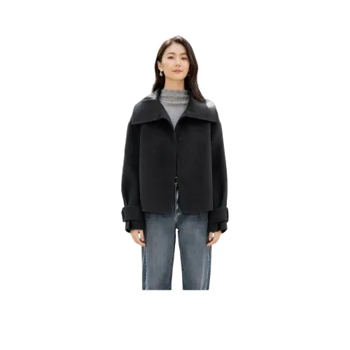 LUYOUYE Черное Серое Женское Пальто