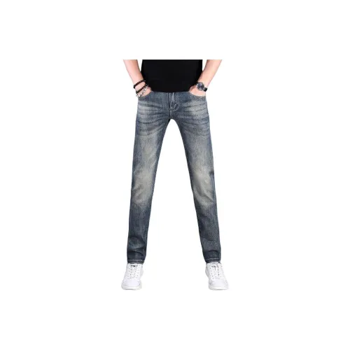 JIKENDI Blue Men's Jeans JIKENDI Синий Мужские Джинсы