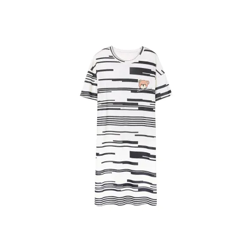 XIAGUNAI Черный Белый Женские Ночные сорочки