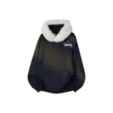 Темно-синий (Белый мех, ожерелье с воротником)