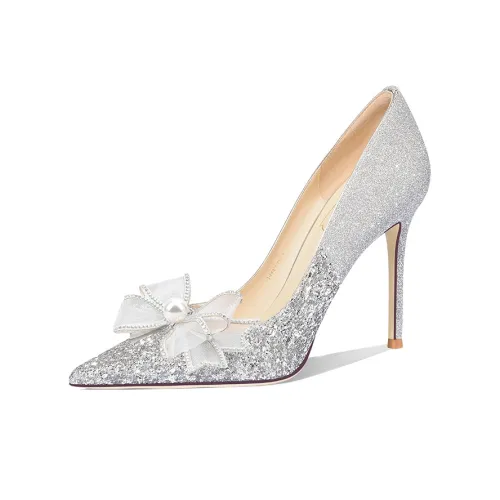 Holy Rose Памятные Высокие Каблуки Женские Серебряные