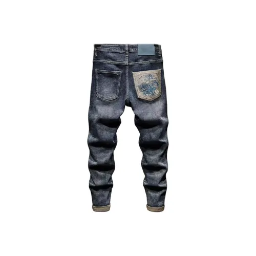 OKPI Blue Unisex Jeans OKPI Синий Унисекс Джинсы