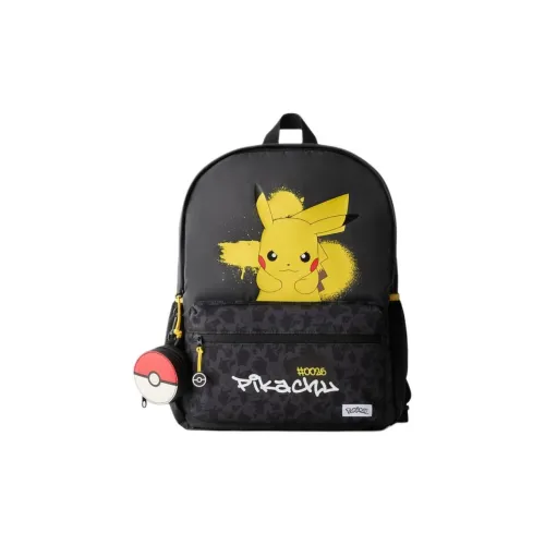 ZARA Collaboration Pokémon Pikachu Коллаборация Полиэстер Рюкзак Унисекс Черный