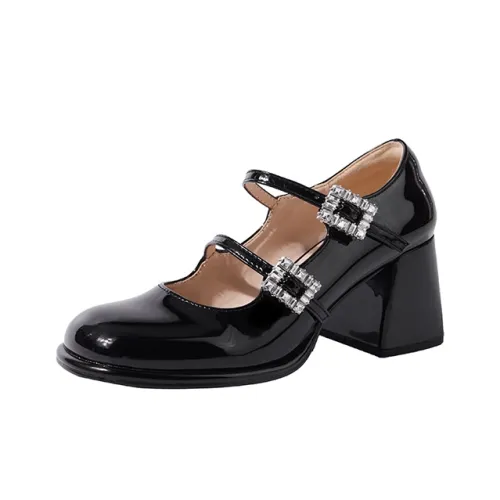 AFJI Грубый каблук Туфли Мэри Джейн Женские