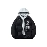 Чёрный с серым капюшоном