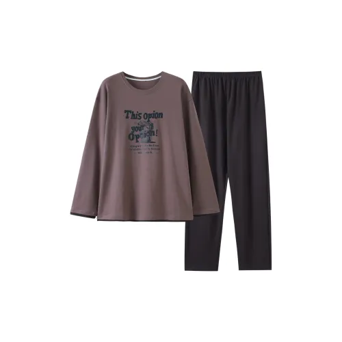 MADALLO Коричневый Мужской Пижамный Комплект