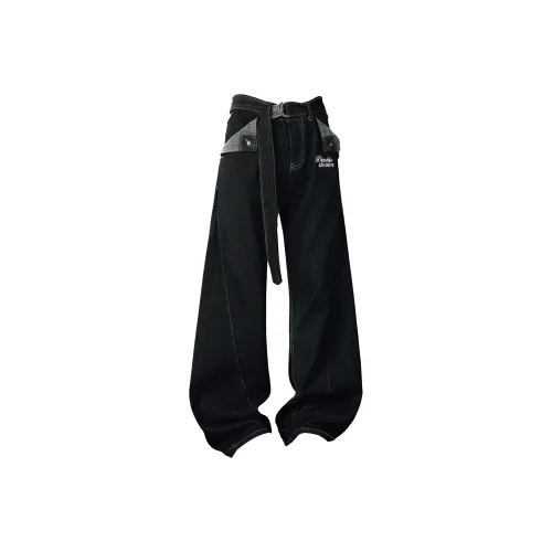 Double Dealer Черные Унисекс Джинсы